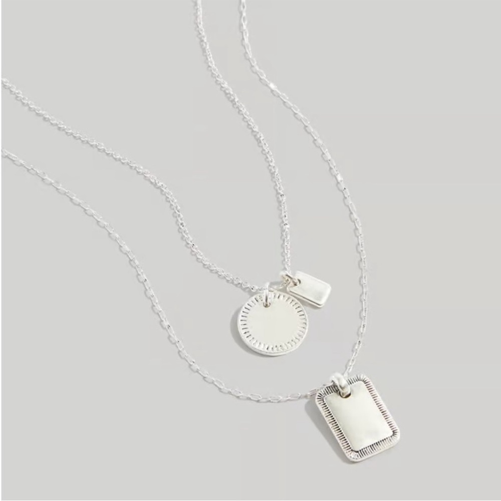 Madewell Silver Necklaces Minimalist Pendants